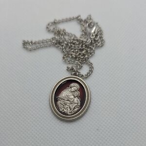Catholic Saint Anthony Medal Religious Pendant Medal With  Necklace